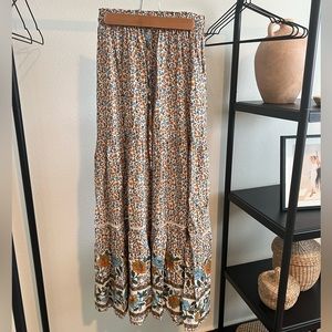 Boho floral maxi skirt Sz XS